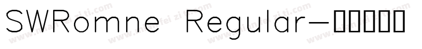 SWRomne Regular字体转换